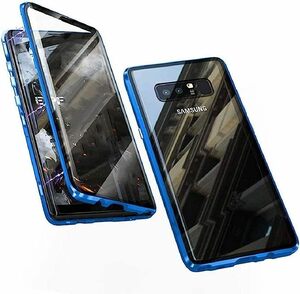 表裏両面ガラス ギャラクシーS10+ ケースSC-04L SCV42 アルミ バンパー 磁石止め全面保護 前面ガラス フルカバー マグネット式 クリア