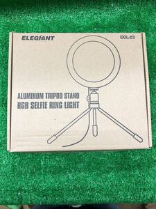 ○8G8639 未使用　ELEAGNT LED リングライト 撮影用 ラウンドランプ　10色　EGL-03○