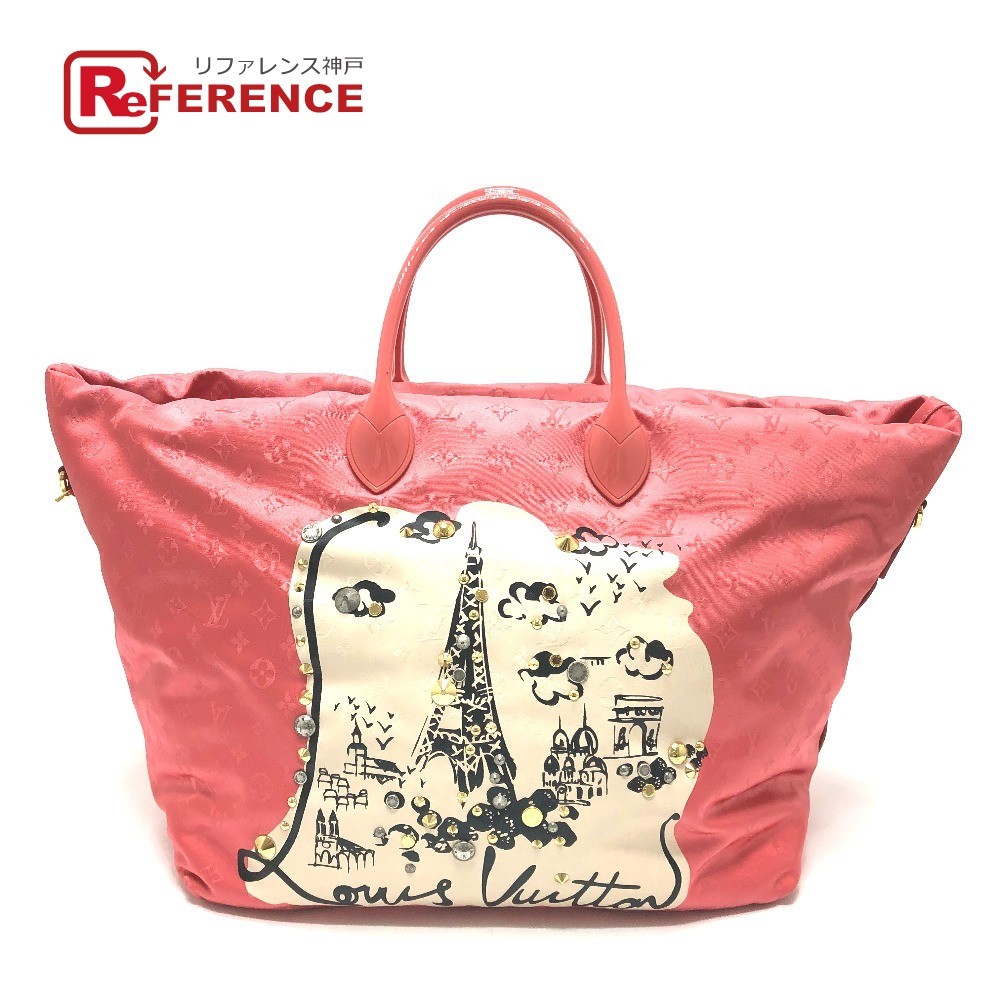 LOUIS VUITTON ルイヴィトン クルーズライン モノグラム カバ ヌーベルヴァーグ カバン トートバッグ ナイロン ピンク レディース【中古】
