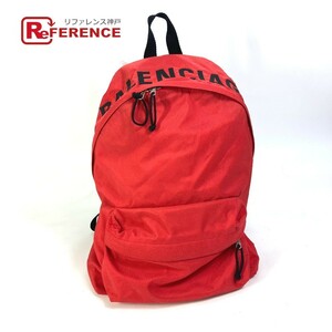 BALENCIAGA Balenciaga 507460bai цвет портфель Wheel Logo рюкзак рюкзак нейлон красный мужской [ б/у ]