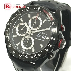 TAG HEUER TAG Heuer CAZ2011 chronograph Formula 1kyali bar 16 self-winding watch wristwatch SS black men's [ used ]