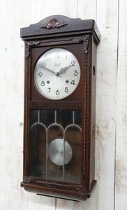 レトロコレクション　当時物 ＊Meiji Clock 明治時計＊ボンボン時計　掛け時計＊MADE IN OCCUPIED JAPAN 貴重　占領下の日本製 40～50'S 