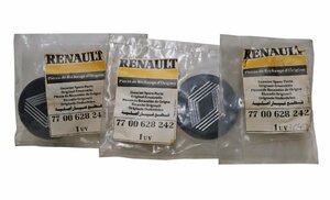 【F-16】　ルノー　Renault 4　5 ホイールセンターキャップ　3個 純正　新品 　【送料全国一律520円】