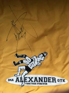 ALEXANDER Magic autograph autograph name unknown yellow color. nylon made sack used goods combative sports D4A TOGETHER FOREYER OTK rare article punk lasKI Rizin 