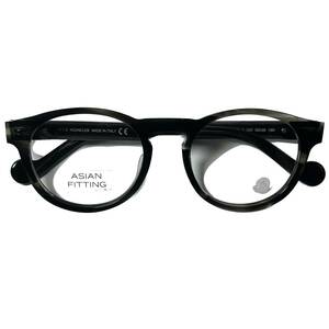 処分価格 Moncler 黒灰色 メガネ 正規新品 モンクレール パント 付属品付き ML5051 F/V 020 イタリア製 アジアンフィット