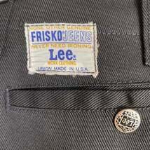 60's 70's Lee FRISKOフリスコ 黒 ユニオンメイド W33くらい 極上のサイズ、コンディション ブラック USA製 ツイル_画像1