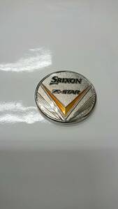【非売品】スリクソン【SRIXON　Z-STAR】コインマーカー【シルバー】【丸形】直径約3.5㎝（現品のみ）