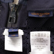 【ルイヴィトン】Louis Vuitton　メンズ ロゴ メッシュvジップ パーカー ブラック×ブルー L 【中古】【正規品保証】182161_画像10