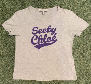 シーバイクロエ　see by Chloe レディース　Tシャツ　グレー　サイズS です。