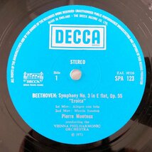 LP/ モントゥー、ウィーン・フィル / ベートーヴェン：交響曲第3番「英雄」 / UK盤 DECCA SPA123 30621_画像3