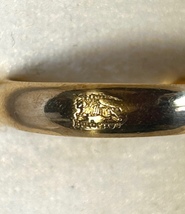 美品:バーバリー１８kリング　BURBERRY K18　ring　サイズ１９ｍｍ_画像2