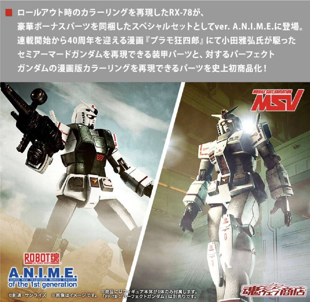 BANDAI ROBOT魂 SIDE MS RX-78-2 ガンダム ver. A.N.I.M.E.