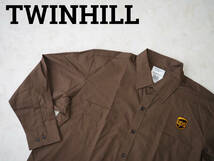 ☆送料無料☆ TWINHILL USA直輸入 古着 長袖 UPS ワークシャツ メンズ XXL 大きいサイズ ブラウン トップス 中古 即決_画像1