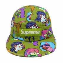 新品 未使用 正規品 ◆ 17AW Supreme Gonz Heads Camp Cap Moss/グリーン タグ付 フランス マリ店舗購入_画像6