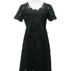美品　VIVIENNE TAM　ヴィヴィアンタム　香港製　カットワークドレス　ワンピース　黒　ブラック