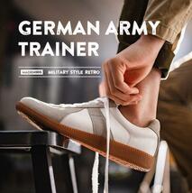 夏物 ジャーマントレーナー復刻 レプリカ スニーカー ドイツ軍 メンズ サイズ選択可 24㎝～27㎝ ヴィンテージ風 ミリタリー 靴 新品_画像5