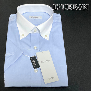 D329/38 new goods made in Japan DURBAN Durban form stability cotton 100% spring summer short sleeves k relic button down shirt blue 38 click post correspondence 