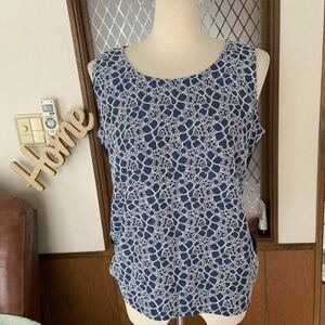 Hus Hush navy race tank top L size 