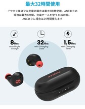 ワイヤレスイヤホン TWS Buds イヤホン Bluetooth 5.0 aptXコーデック対応 35時間連続駆動 IPX5タッチ式 左右分離自動ペアリング_画像6