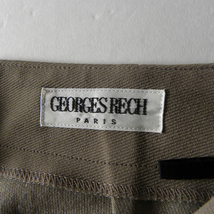 ジョルジュレッシュ GEORGES RECH シンプルデザインで着回しやすい ツイルテーパードパンツ 38 ブラウン 日本製 l0523-3_画像5