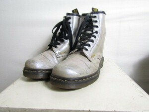 イングランド製　Dr.Martens ドクターマーチン　8ホールブーツ シルバー UK5