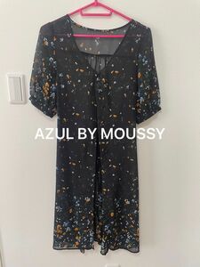 美品　ワンピース　アズールバイマウジー　AZUL BY MOUSSY 花柄　ロングカーディガン