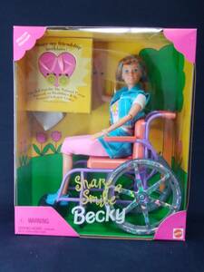 【Barbie】MATTEL バービー フレンド 車いす ベッキー Share a Smile Becky 人形 ドール 未開封