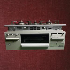 （中古品）リンナイ　Rinnai RB32AM4H2S-VL、ビルトインガスコンロ、60cm幅、3口ガスコンロ、都市ガス用、2012年製。