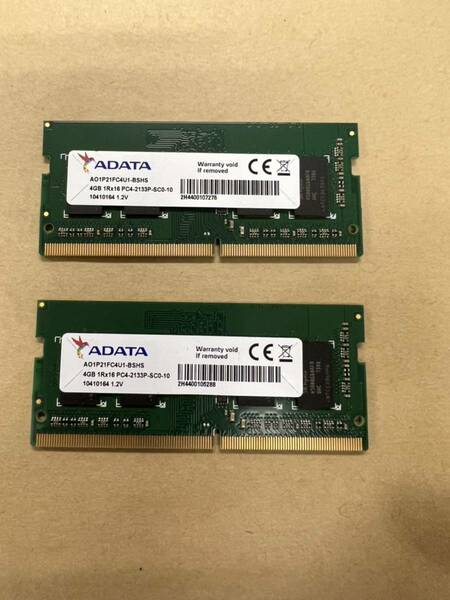 8GB #596# ADATA A01P21FC4U1-BSHS 4GB 1x16 PC4-2133P-SCO-10 10410164 1.2V