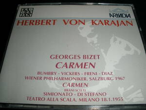 カラヤン ライヴ ビゼー カルメン バンブリー ヴィッカース フレーニ ザルツブルク 1967 ウィーン フィル 特典 Bizet Carmen Karajan LIVE