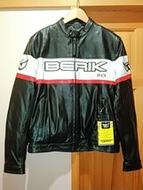 春秋冬物/未使用/BERIK/羊革/ジャケット/10629/BLACK&WHITE&RED/XS～S/サイズ46/42120円/３シーズン/防風ウォームインナー/_画像1