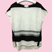 courreges / クレージュ レディース トップス 半袖カットソー 春夏服 薄手メッシュ 38サイズ 大人デザイン 日本製 I-2355_画像1