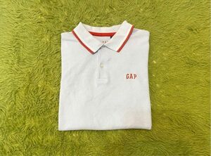 【最終値下げ】GAP ポロシャツ 水色 オレンジ バイカラー 半袖