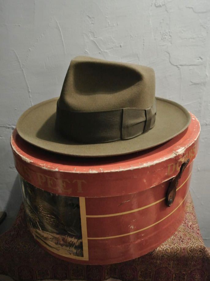 超希少! 40s VINTAGE Dobbs Hat 7 1/8 57cm-