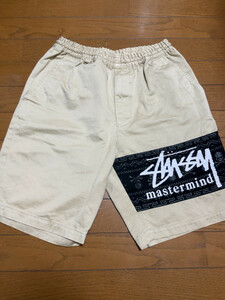 [ as good as new * trying on only ]MASTER MIND JAPAN × STUSSY mastermind Japan collaboration schu-si- single bread shorts S