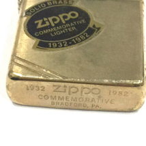 ジッポー オイルライター ソリッドブラス COMMEMORATIVE1932-1982 保存箱付 コレクション 喫煙具 喫煙グッズ 小物_画像6