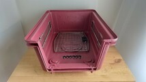 Petmate VARIKENNEl ペットキャリーケースM 小型犬 中型犬 バリケンネル 犬猫 保管中古品 ワインレッド_画像9