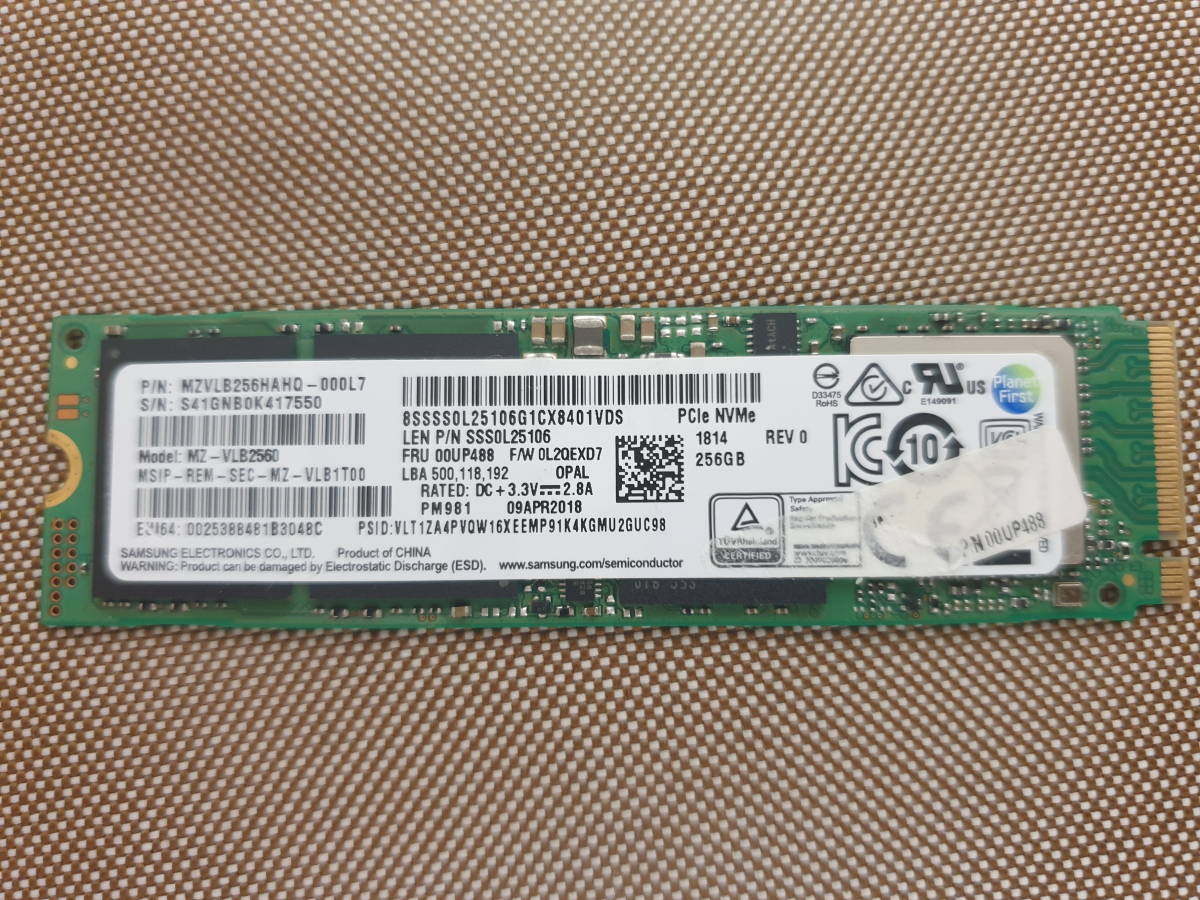 256GB SSD SAMSUNG MZNLN256HAJQ-000L7 M.2 #2