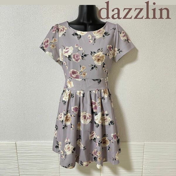 dazzlin／ 花柄ワンピース　フレアワンピース