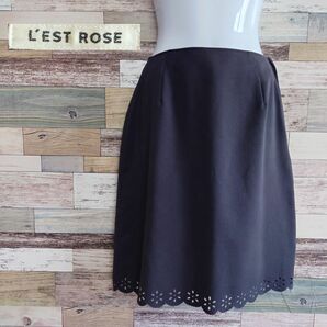 【L'EST ROSE レストローズ】スカート 膝丈 上品　黒　タイト