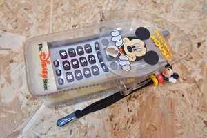レトロ　ディズニー　ディズニーストア　ミッキーマウス　携帯電話　玩具　おもちゃ　ストラップ　携帯フォルダー