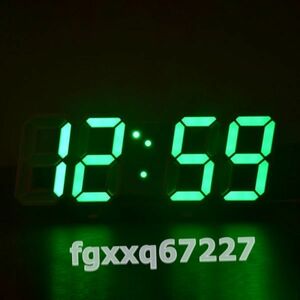 OG006:★人気★3D LED デジタル壁掛け時計 3 レベルの明るさの目覚まし時計スヌーズ置時計温度計壁掛け時計