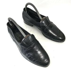 スイス製ビンテージ☆バリー/BALLY of Switzerland☆本革/ローファー/モカシン【6.5E/24.5/黒/BLACK】ビジネス/dress shoes◎bE-132