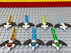 * Ninja go-* Lego Mini fig for small articles large .so-do Skull pattern fire -( LEGO weapon ninja samurai B22708