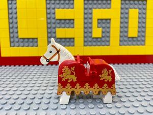 ☆装甲馬☆ レゴ　動物ミニフィグ　馬　クルセイダー　ライオンナイト　( LEGO 人形 甲冑 お城シリーズ　B12403