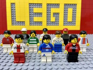 * soccer player * Lego Mini fig large amount 10 body Coca Cola selection keeper Adidas etc. doll sport B61216