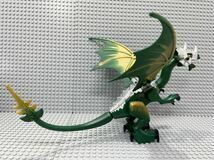 ☆大きな龍☆ レゴ　動物ミニフィグ　ドラゴン　竜　グリーン　7048 トロール戦艦　( LEGO 人形 キャッスル 緑 装甲　B32108_画像2