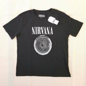 魅惑のバンドT特集! 新品『GU(ジーユー) × NIRVANA(ニルヴァーナ)』WOMEN グラフィックTシャツ ブラック サイズL／カートコバーン ロックTの画像1