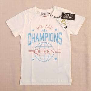 魅惑のバンドT特集! 新品『COTTON ON KIDS × QUEEN(クイーン) / WE ARE the CHAMPIONS』キッズ(女の子用) 半袖Tシャツ サイズ6／ロックT