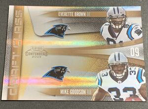 2009 Playoff Contenders Everette Brown Mike Goodson /50 2 Panthers NFL ブラウン　グッドソン 50枚限定　パンサーズ